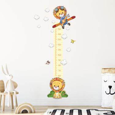 Imagem de Adesivo de Parede Régua de Crescimento Leão Baby 180x80cm - Quartinhos