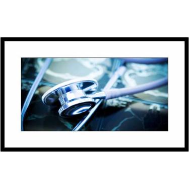 Imagem de Quadro Decorativo Medicina Médicos Estetoscópio Salas Saúde Consultóri
