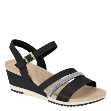 Imagem de Sandália Feminina Anabela Conforto com Fivela Modare 7123147, Preto cr