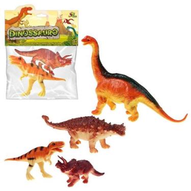 Imagem de Pack 2 Dinossauros Diverso em Plástico Abs, Coleção Dinos - Art Brink