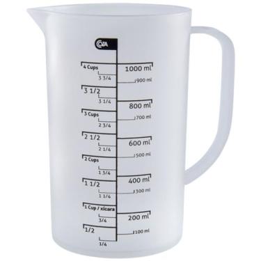 Imagem de Jarra Medidora de Plástico 1 Litro Cozinha Copo de Medidas - Coza
