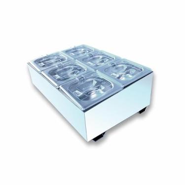 Imagem de Condimentadora Central Refrigerada 6 cubas ZPCNR06 Branca - Zepper