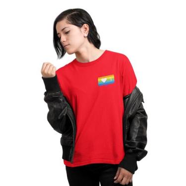Imagem de Camiseta Feminina 1 Seguidor LGBT Arco íris Baby Look - Hipsters, P, V