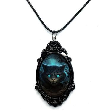 Imagem de Encante como o Gato de Alice com nosso Colar Camafeu - RELIKARIU