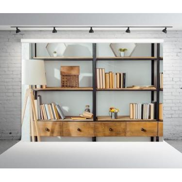 Imagem de BELECO 2,1 x 1,5 m de tecido para sala de estar, sala de estar, sala vazia com estante, chamadas de zoom, fundo de gravação de vídeo, decoração de escritório em casa, escritório, zoom, reuniões,