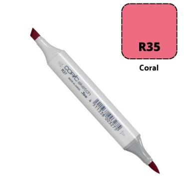 Imagem de Caneta Marcador Copic Sketch Ponta Dupla Variações Cores R, R35 CORAL