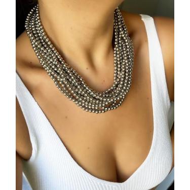 Imagem de Máxi Colar Ananda - Nilza Biju, Prata