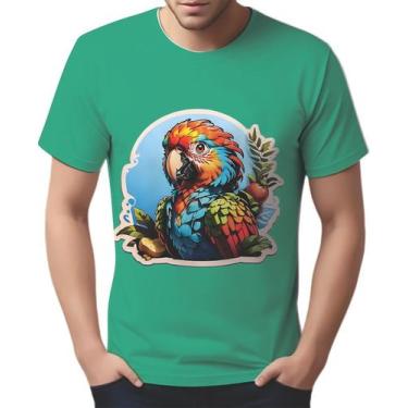 Imagem de Camisa Camiseta Color Sticker Arara Colorida Ave Natureza 1 - Enjoy Sh