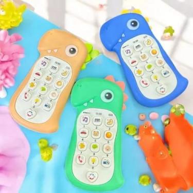 Imagem de Brinquedo Celular Musical Luz Educativo Dinossauro Unicórnio Infantil 