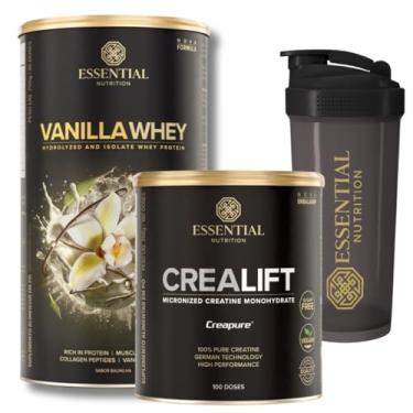 Imagem de Combo Vanilla Whey 30 doses + Crealift (Creapure) 300g + Coqueteleira 600ml - Essential Nutrition