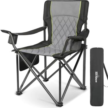 Imagem de Join Nature Oversized Camping Chair,Folding Chair,Heavy Duty Support 800 LBS Steel Frame,Arm Chair with Cup Holder,Portable for Outdoor