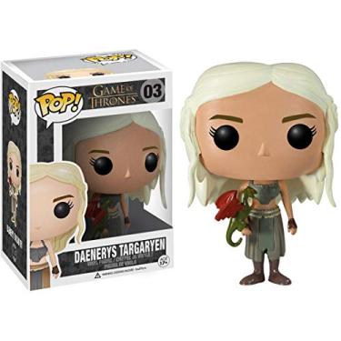 Imagem de Funko Daenerys Targaryen: Game of Thrones x POP! Boneco de vinil e 1 POP! Pacote protetor gráfico de plástico PET compatível [#003 / 03012 - B]