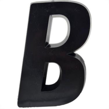 Imagem de Deplasti Letra  3D Preto B 13Cm - DEPLASTI FORA DE LINHA