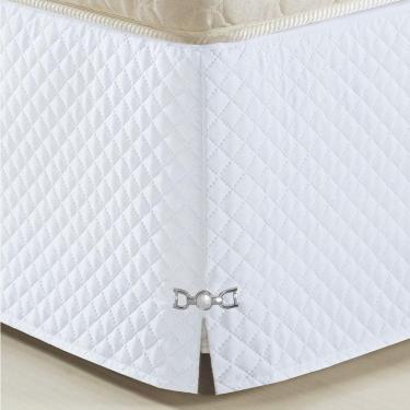 Imagem de Saia Para Cama Box Casal Padrão Veneza Branco