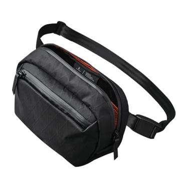 Imagem de ALPAKA Bolsa tiracolo Go Sling Nano compacta 1,6L para câmera masculina – Bolsa transversal pequena EDC para câmeras Point & Shoot, X-pac preto, 8.7''x5.3''x3.2'', Slim, zíper, mini bolsa tiracolo