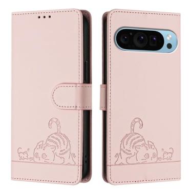 Imagem de Capa para Google Pixel 9 5G Capa com Gato Padrão PU Couro Flip Carteira Capa para Google Pixel 9 5G Capa para Mulheres Homens à Prova de Choque Capinha Compatível com Google Pixel 9 5G Case (2)