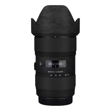 Imagem de Película protetora premium para lente de câmera Sigma 18-35 mm F1.8 DC HSM Art apto para Canon Mount Camera Skin Vinyl Wrap Film Body Protective Decal Coat (Mamba Black)
