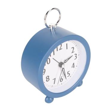Imagem de Despertador Silencioso Elegante para Mesa e Quarto - Design Compacto, Moderno, para Dormir Pacífico e, Preto (Azul)