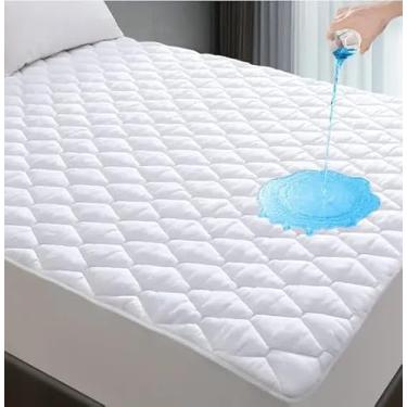 Imagem de Protetor Para Colchão Queen 100% Impermeavel com Elastico em Toda Volta, Antiácaro, Antipilling, Macio, Confortável.