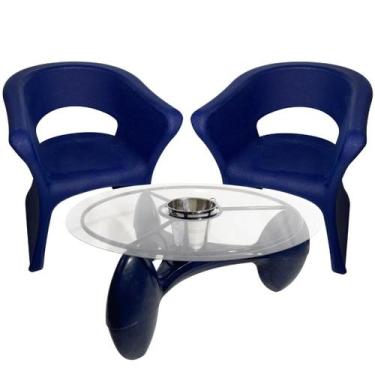 Imagem de 2 Cadeiras e Mesa Decoração Jardim Varanda Kit Copacabana - Alpe & Ari