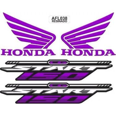 Imagem de Adesivo Faixa Resinado Cg Start 150 Roxo - Resitank