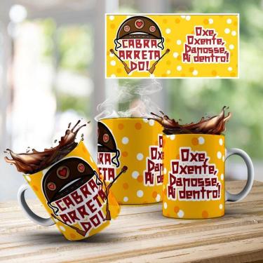 Imagem de Caneca De Porcelana 325ml Decorada Nordestinos Oxente
