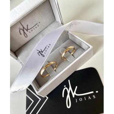 Imagem de Alianças Ouro 18k - Meia Cana 2mm - Par - JK Joias
