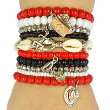 Imagem de Kit Mix 10 Pulseiras Zé Pilintra Umbanda - Balaio de Santo