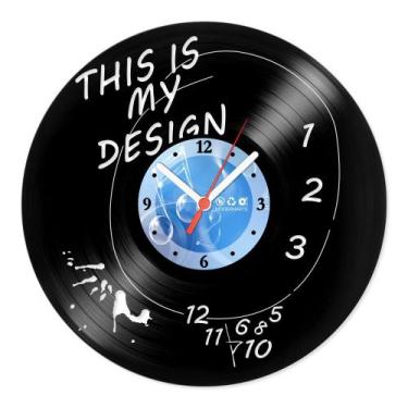 Imagem de Relógio De Parede Disco Vinil Profissões - Designer - VPR-064 - Modern