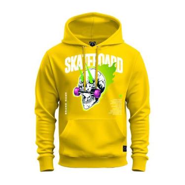 Imagem de Moletom Premium Algodão Unissex Blusa De Frio Bolso e Capuz Skate Boar