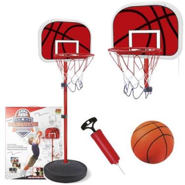 Imagem de Cesta Tabela De Basquete  Golzinho Futebol Com Bola E Bomba - Dm Toys