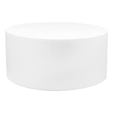 Imagem de O'Creme Expositor de decoração de bolo falso de poliestireno para utensílios de padaria de forma redonda (25,4 cm de diâmetro x 12,7 cm de altura)