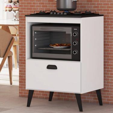 Imagem de Armário de Cozinha para Cooktop Jade 60 Cm 1 Porta Basculante Branco - Panorama Móveis