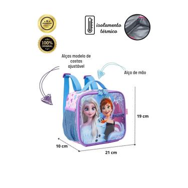 Imagem de Lancheira Bolsa Térmica Escolar Frozen Elsa Anna 13184