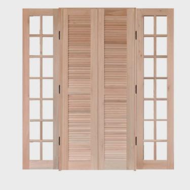 Imagem de Porta Balcão Mista Abrir Reto 1,20 X 2,10 Rodam Natural