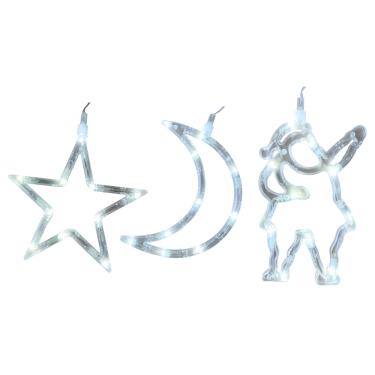 Imagem de Jogo com 3 Lâmpadas Decorativas 127v Formas Natalinas Não Interligadas Saldão