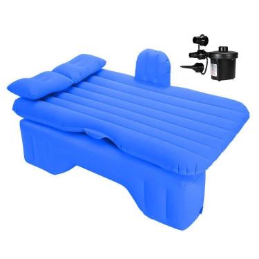 Imagem de Colchão Cama Inflável Para Carro Bomba Elétrica 12V Vg + Azul
