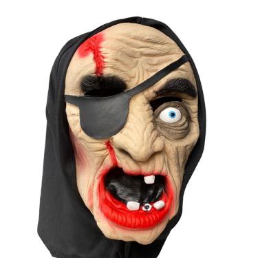 Imagem de Fantasia Máscara Pirata Idoso Assustador c/ tapa olho Terror