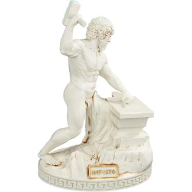 Imagem de Estátua Hefesto Deus Grego da Forja - Vulcano (Cor Mármore Dourado)