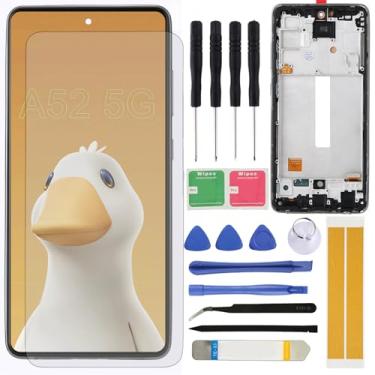 Imagem de Substituição de tela LCD para Samsung A52 5G 6,7'' XT2415 XT2415-1 XT2415-5 XT2415V Montagem LCD Display Touch Screen Digitalizador com ferramentas