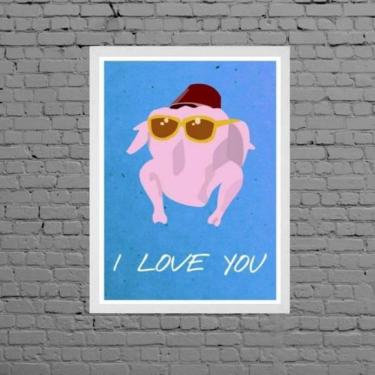 Imagem de Quadro Decorativo Friends I Love You 45X34Cm Moldura Branca