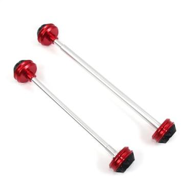 Imagem de Protetores de roda deslizantes de eixo garfo dianteiro e traseiro para Yamaha YZF R1 2009-2014 acessórios de motocicleta vermelho