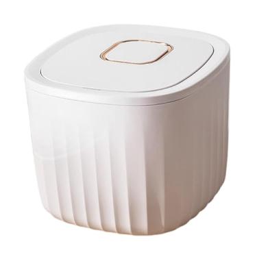 Imagem de Bothyi Balde de cereais, recipiente de arroz, pode ser exibido o dispensador de farinha de grande capacidade para lixo selado para cozinha doméstica de cão, Branco