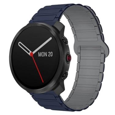 Imagem de Compatível com pulseiras Polar Vantage M3, Lamshaw 22 mm, pulseira magnética esportiva de silicone magnético de 20 mm compatível com Polar Unite, Ignite, Ignite 2, Ignite 3, Pacer, Vantage V3, Grit X