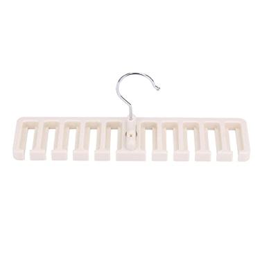 Imagem de Corrente de 10 Slot Slot Belt Schechf Rack Organizador Com Rotação de 360 ​​graus-economia Guarda-roupa Plástico Resistente para Acessórios, Preto (Marfim)