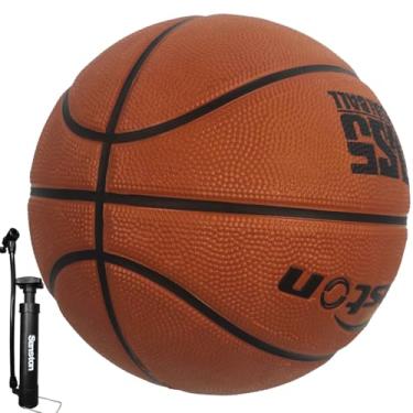 Imagem de Senston Bola de basquete de 72,4 cm/74,9 cm, para uso externo/interno, tamanho 6/7, bolas com bomba para homens/mulheres/crianças (marrom, tamanho 7/29,5 polegadas)