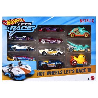 Imagem de Hot Wheels Pacote com 10 Carros Let`s Race - Mattel