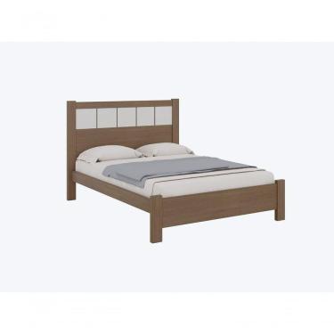 Imagem de Cama Casal Primícia Plus 100% Mdf - D` Doro Castanho/off White
