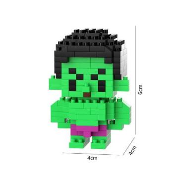 Imagem de Brinquedo Blocos de Montar Infantil Brinquedo Educativo Animais De Bri