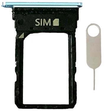Imagem de Substituição do suporte da bandeja do cartão SIM para Motorola Moto Razr 40 Ultra/Razr Plus 2023 XT2321 incluindo pino ejetor de cartão (azul)